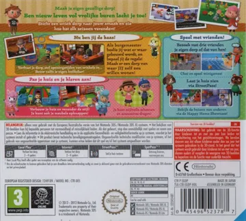 Animal Crossing - New Leaf - Welcome Amiibo (Europe) (En,Fr,De,Es,It) box cover back